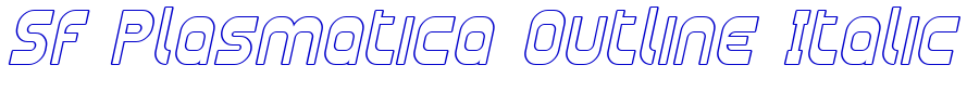 SF Plasmatica Outline Italic font